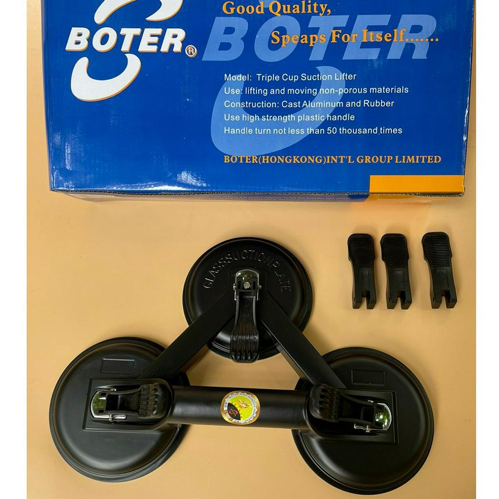 Hít kính 3 chấu hiệu BOTER cao cấp bản to 12,5cm nâng 210kg tay cầm chống trượt