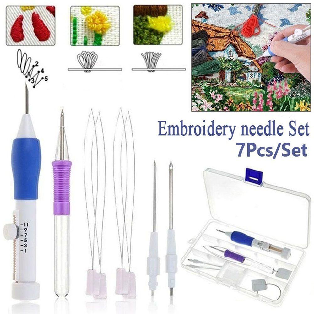 Bộ Dụng Cụ Kim Thêu Tranh Trang Trí Nhà Cửa DIY
