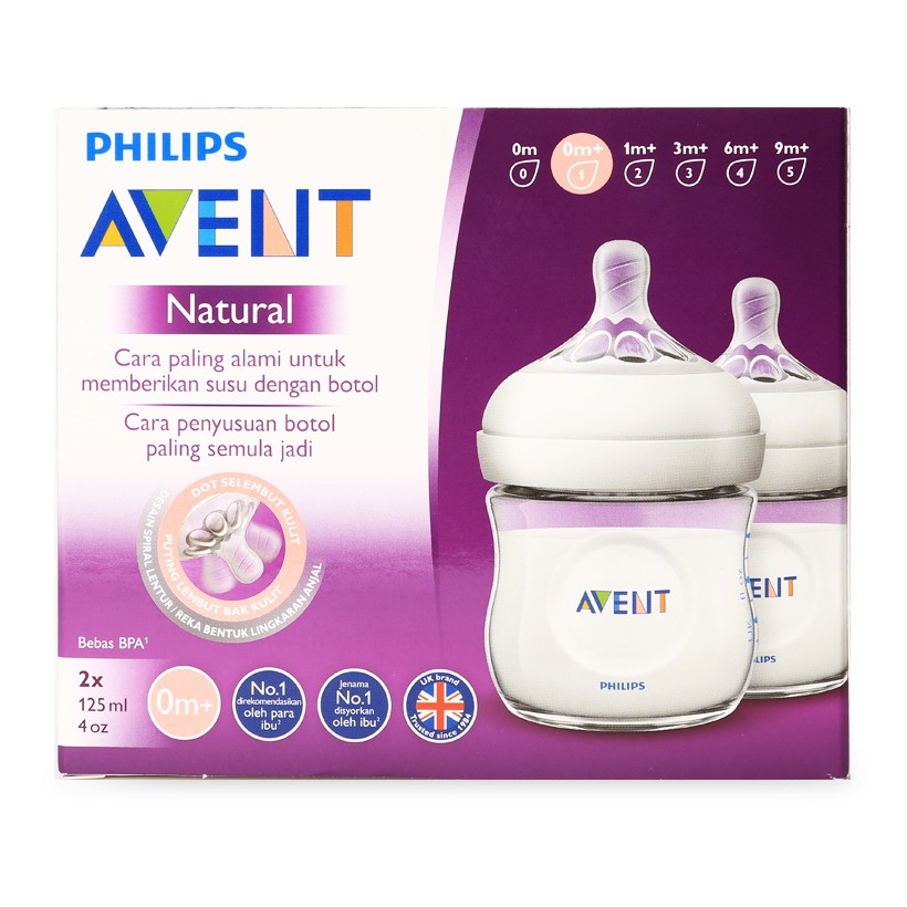 Bình sữa Philips Avent nhựa không có BPA mô phỏng tự nhiên (260ml / 125ml)