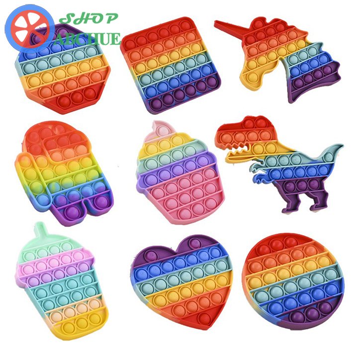 Đồ chơi Pop It bấm bong bóng giải tỏa căng thẳng, Pop It Tiktok Push Pop Fidget Toy