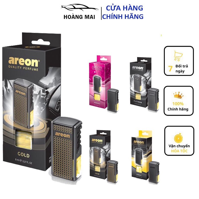 Nước hoa AREON - Nước Hoa Ô Tô Kẹp Cửa Gió Khử Mùi Xe Hơi Chính Hãng Nhập Khẩu Bulgaria.