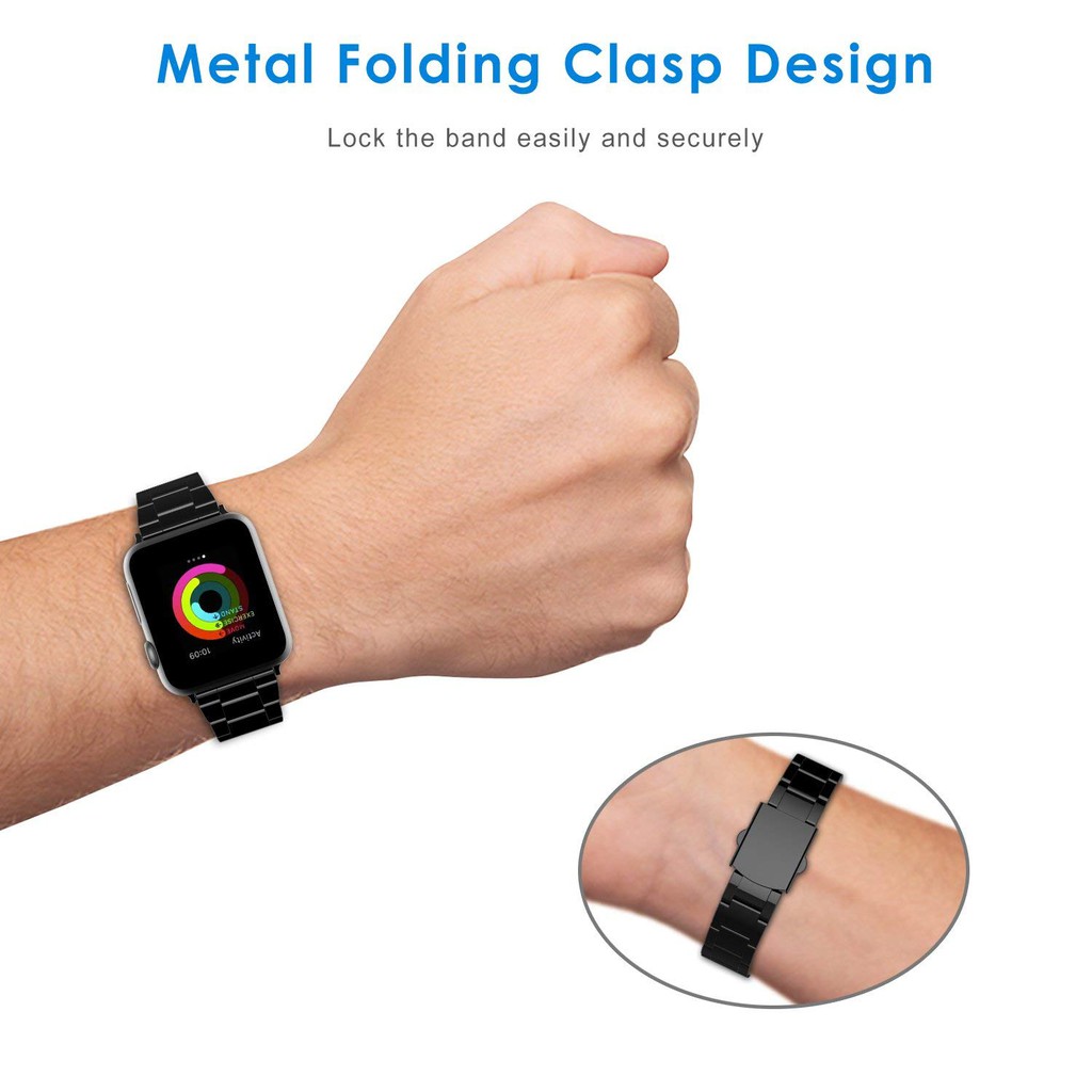 Dây đeo thay thế bằng thép không gỉ dành cho đồng hồ Apple