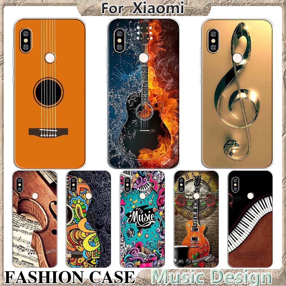 Ốp Lưng Điện Thoại Tpu Silicon Mềm Họa Tiết Nốt Nhạc Cho Xiaomi Redmi Note 5 7 7pro 8 8pro 9 9s 9promax