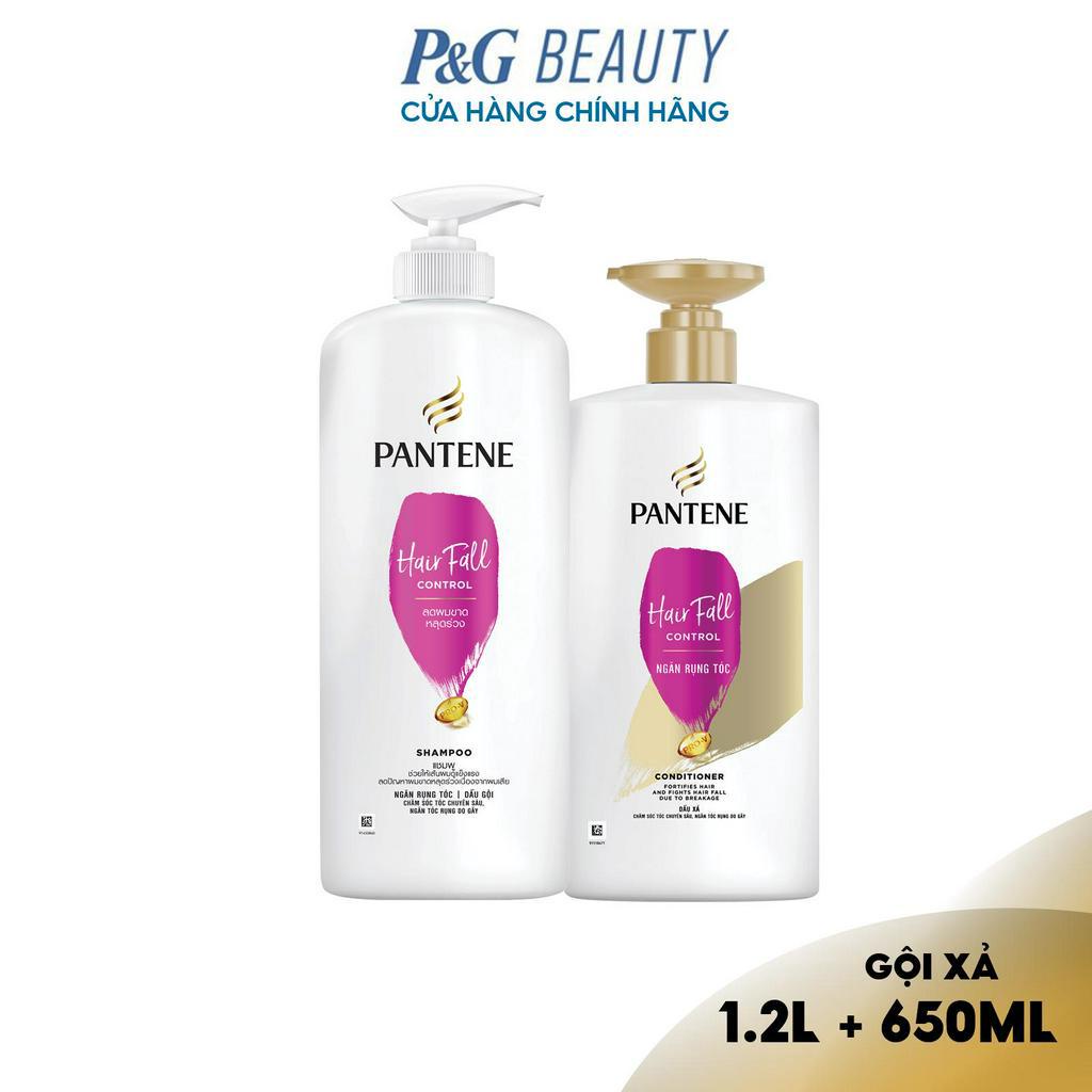 Combo Dầu gội PANTENE 1200ML & Dầu Xả 650ML Ngăn rụng tóc