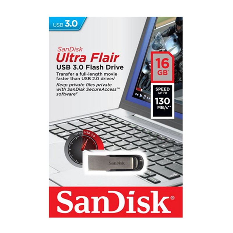 USB 16Gb 3.0 SanDisk Ultra Flair CZ73 - Hãng phân phối chính thức