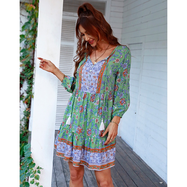 Đầm bohemian, phong cách boho xinh xắn