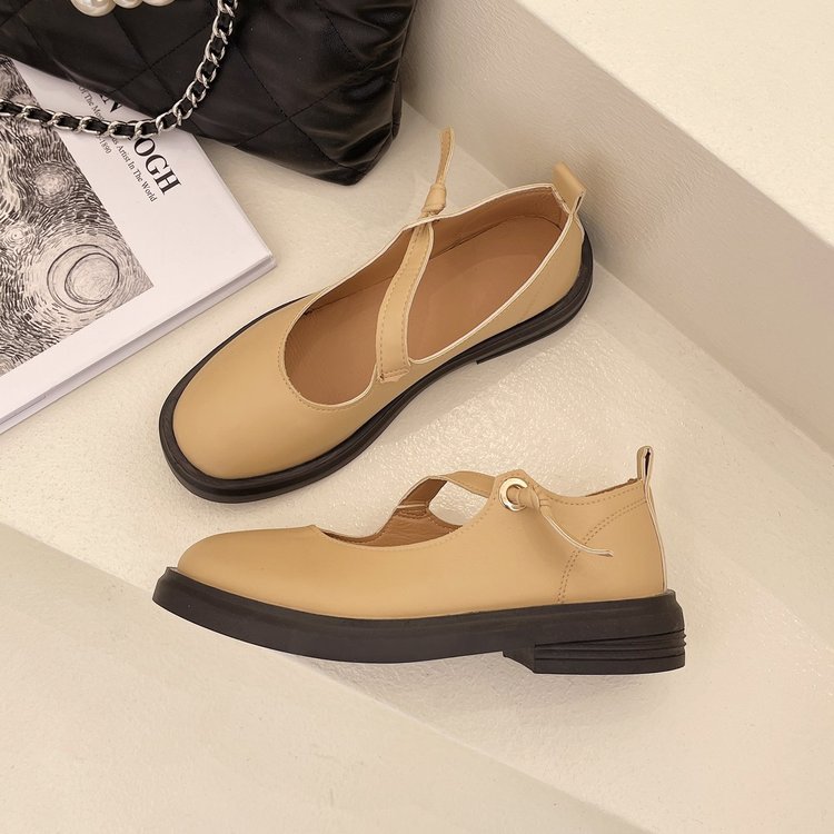 Giày Da Nữ Mũi Tròn Thời Trang Hàn Quốc | BigBuy360 - bigbuy360.vn