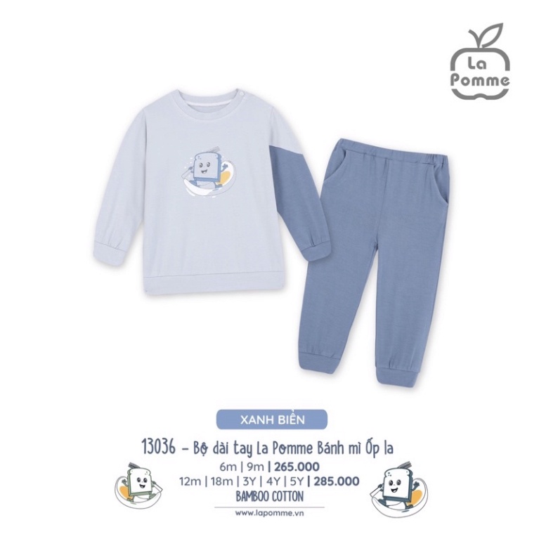 LP13036 Bộ dài tay bánh mỳ ốp la kích cỡ từ 6 tháng đến 5Y