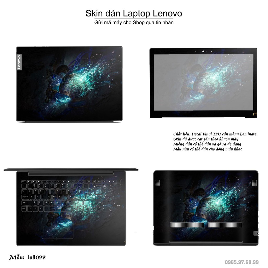 Skin dán Laptop Lenovo in hình Liên Minh Huyền Thoại nhiều mẫu 2 (inbox mã máy cho Shop)