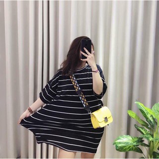 Đầm suông sọc form suông