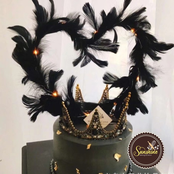 Lông Vũ Trái Tim Trang Trí Bánh Kem Sinh Nhật