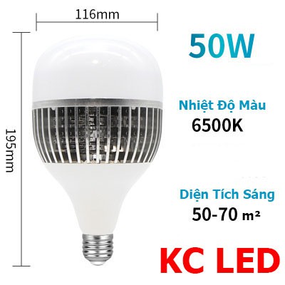 Bóng đèn led siêu sáng hình trụ nhôm 50W-80W-100W-150W tản nhiệt nhôm độ bền cao - BH 12 THÁNG