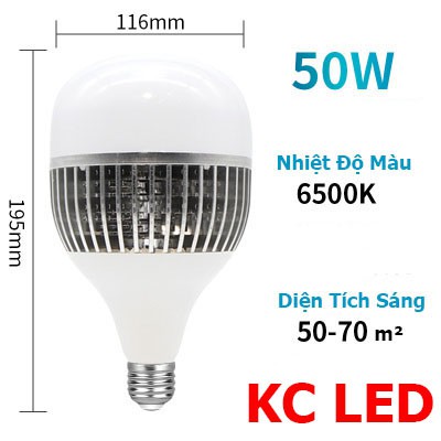 Bóng đèn led siêu sáng hình trụ 50W-80W-100W-150W tản nhiệt nhôm độ bền cao - BH 12 THÁNG