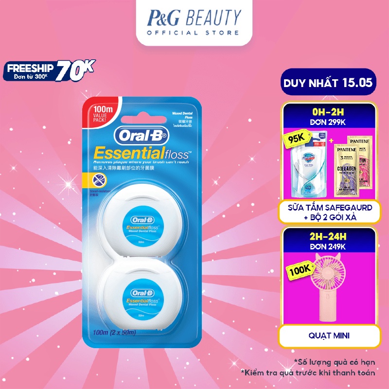 HOT  Chỉ Nha Khoa OralB Essential Floss 50m .