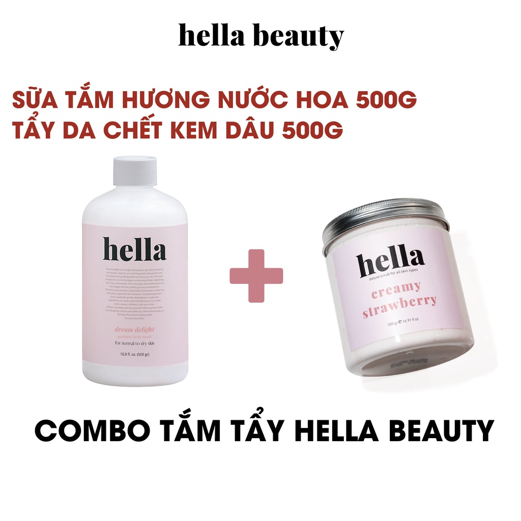 Sữa Tắm Nước Hoa Thơm Lâu Trắng Da Hella Beauty An Toàn Cho Da Nhạy Cảm Dưỡng Ẩm Mịn, Lưu Hương Lâu