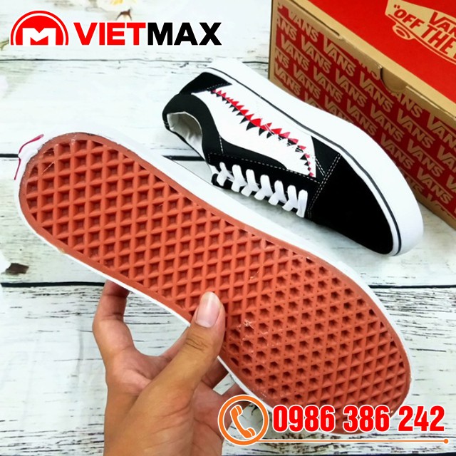 [Kèm Box] Giày Vans Cá Mập Trắng (Răng Cưa) Nam Nữ | BigBuy360 - bigbuy360.vn