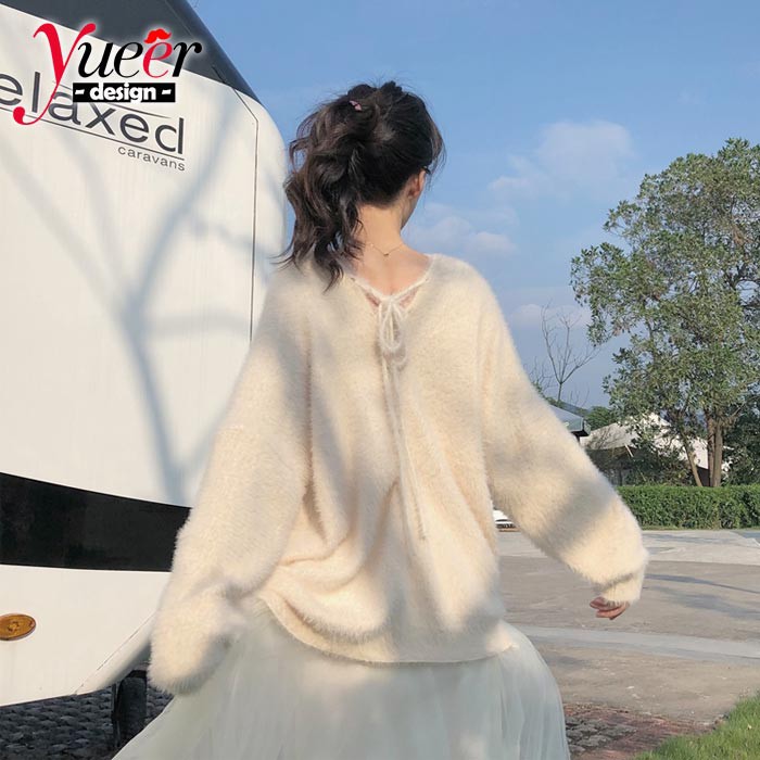 Áo Len Dài Tay Cổ Chữ V Thời Trang Mùa Thu Mới Cho Nữ