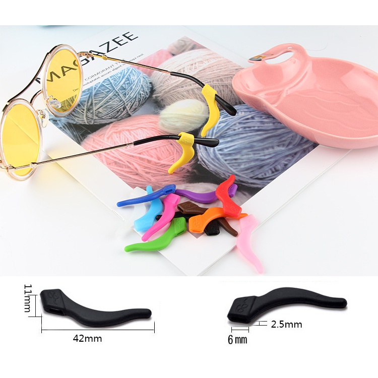 Cài tai silicone cố định kính chống tuột, rơi kính tiện dụng chơi thể thao