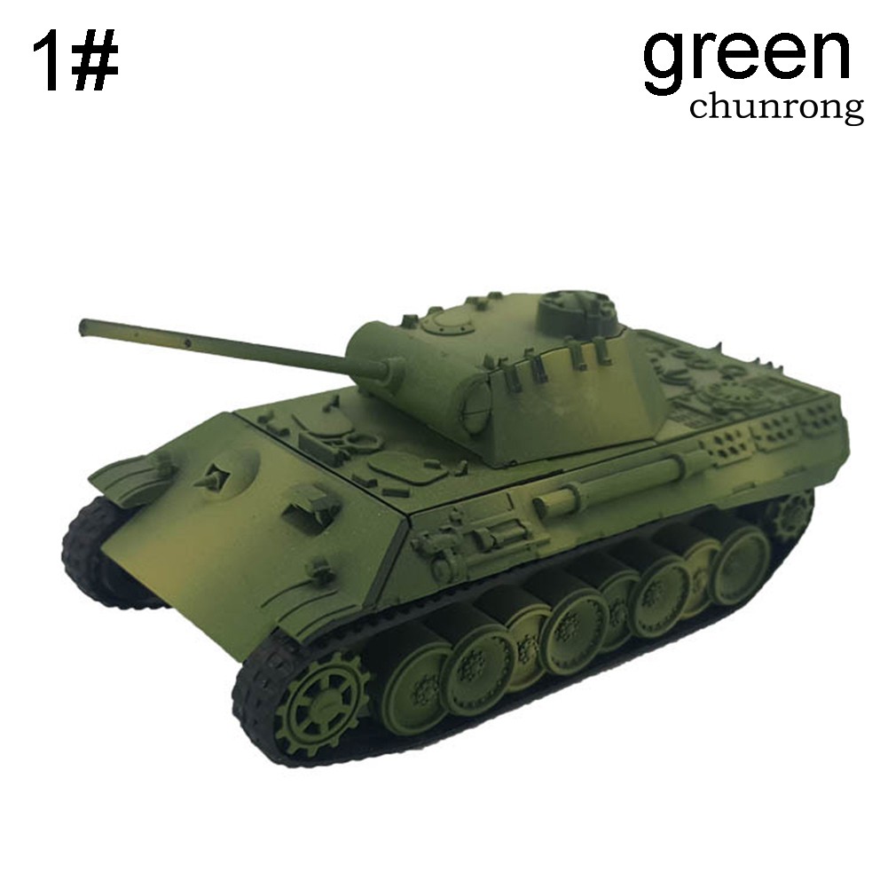 CR+1/72 German Tiger Panther Tank Model DIY Assemly Puzzles Toy Kids Collectible