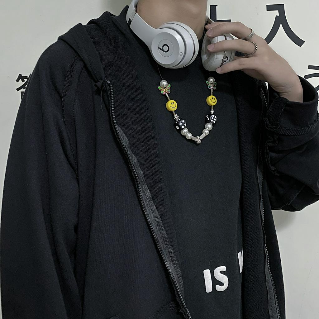 Dây Chuyền Mặt Hình Đầu Lâu/ Bộ Xương/ Mặt Cười Phong Cách Hip Hop Hàn Quốc 19157 Dễ Phối Đồ Cho Nam Và Nữ