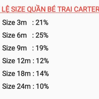 Combo 4 quần carter bé trai