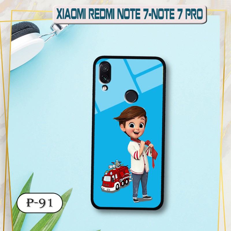 Ốp lưng kính 3D Xiaomi Redmi Note 7/ Note 7 Pro- hình cute