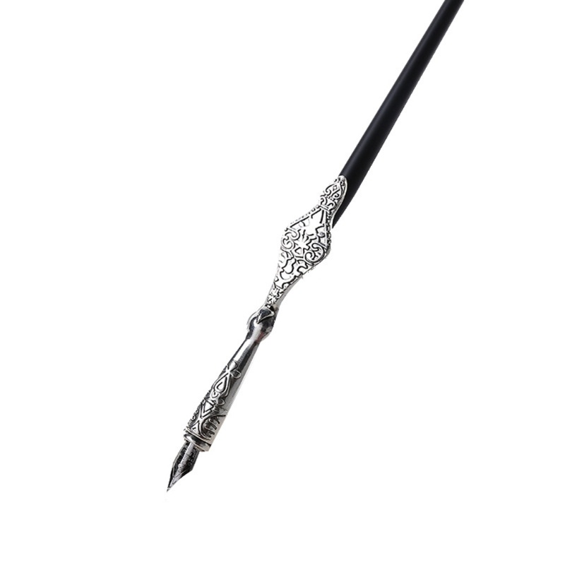 UU 1 Giá đỡ bút viết thư pháp bằng kim loại khắc họa tiết cổ điển