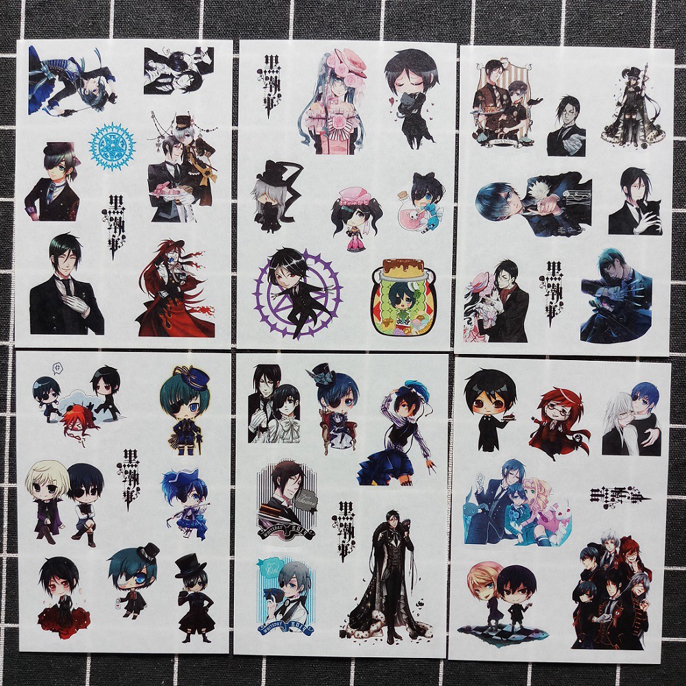 [Sticker] Hình Dán Anime Hắc Quản Gia (6 tấm)