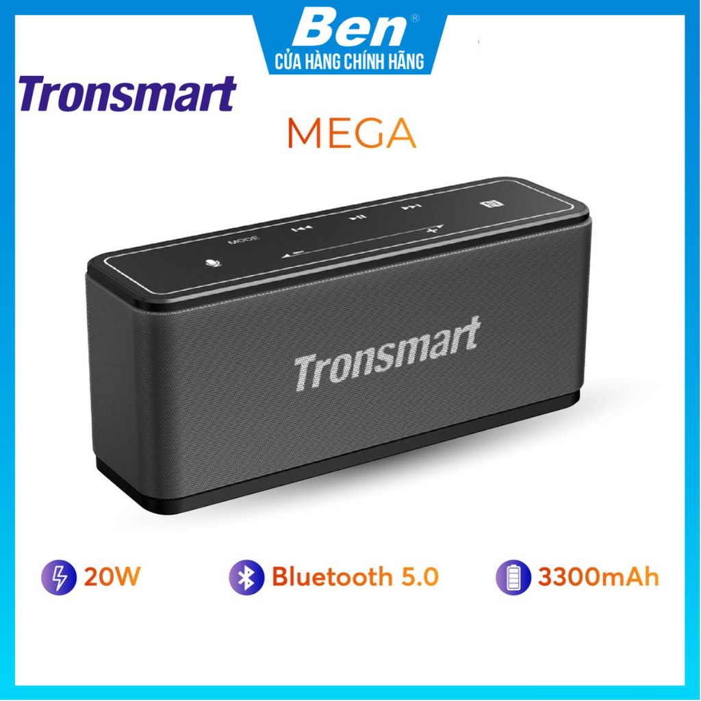 Loa Bluetooth 5.0 Tronsmart Element Mega - 40W Hỗ trợ TWS và NFC ghép đôi 2 loa - Hàng chính hãng - BH 12 tháng 1 đổi 1