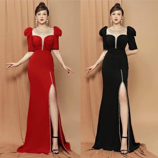 Đầm dạ hội kết đá cổ vuông 42kg-70kg