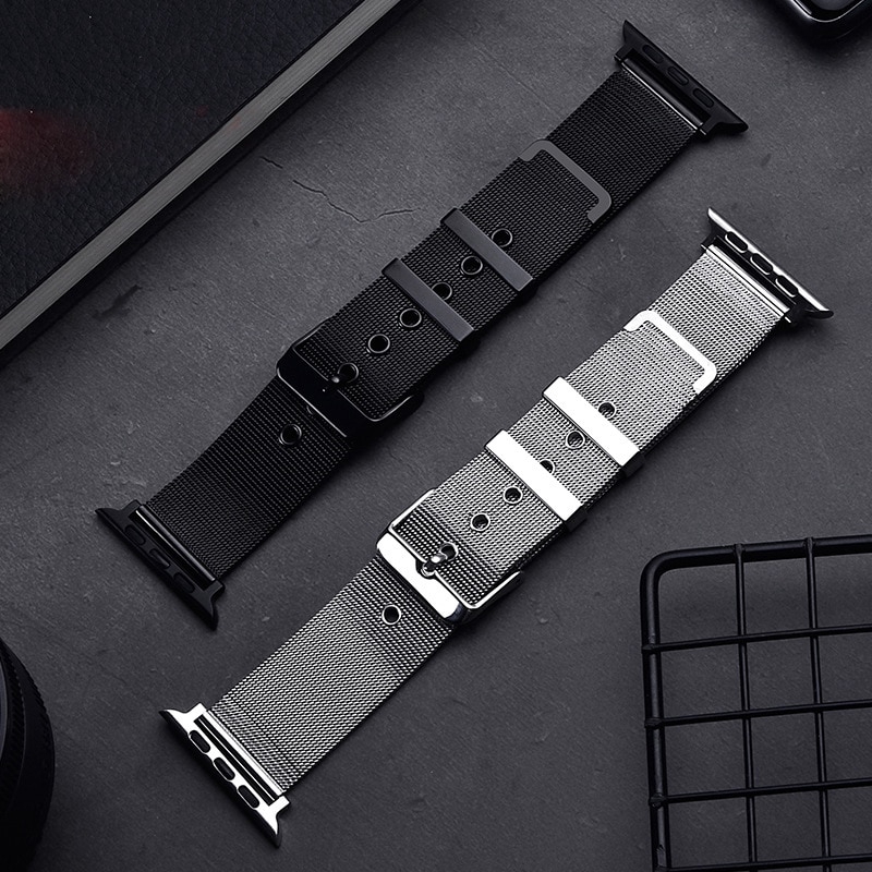 Dây Inox Khóa Kim Loại Cho Đồng Hồ Apple 42mm / 38mm 3 2 1