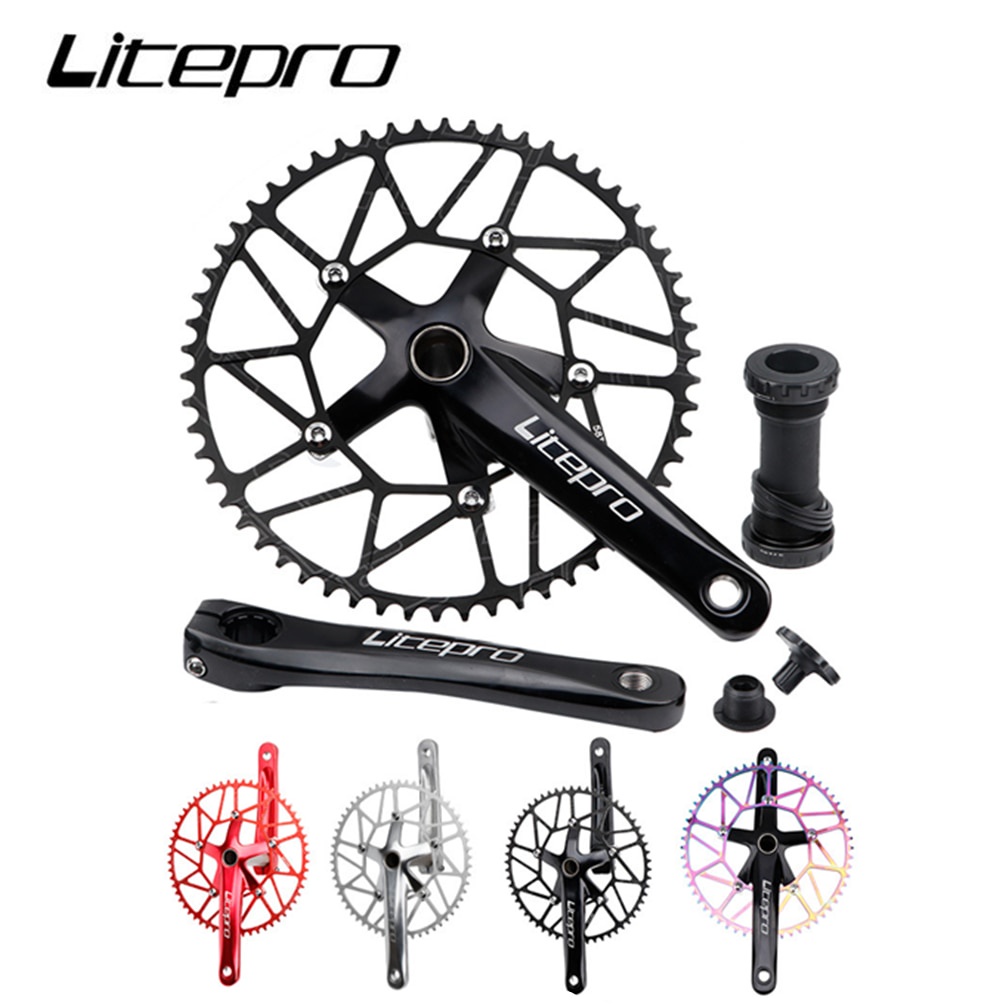 Xe đạp gấp Litepro rỗng Tích hợp trục quay Bánh xích Bánh xích trục trung tâm Xe đạp Trục tích cực Răng âm Dây xích đơn
