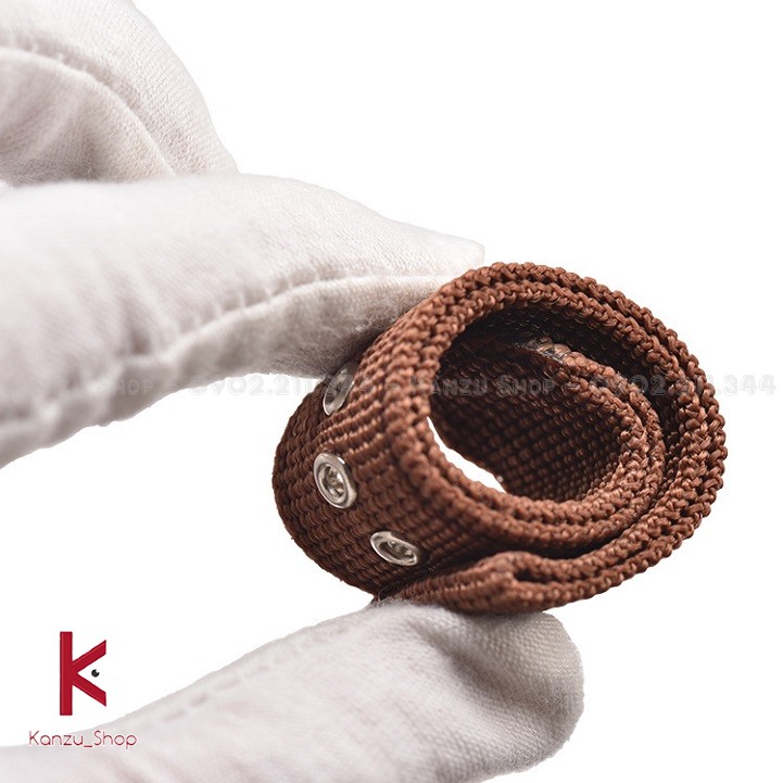 Dây Đồng Hồ Vải Dù Nato Khoen Trắng Size 16mm 18mm 20mm 22mm