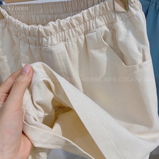 [ST0001]🍭 Quần short ngố thô trơn cạp chun basic dày dặn (Có sẵn/ảnh thật)