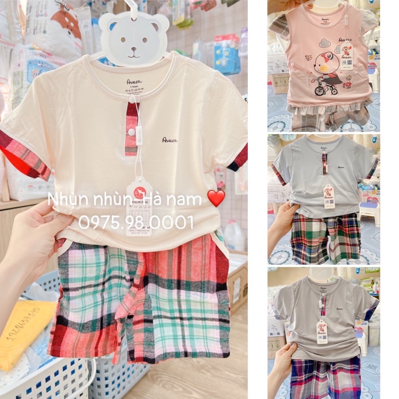 Bộ Avaler thời trang cho bé trai và bé gái size từ 1 tuổi đến 4 tuổi(áo sợi tre/quần cotton)