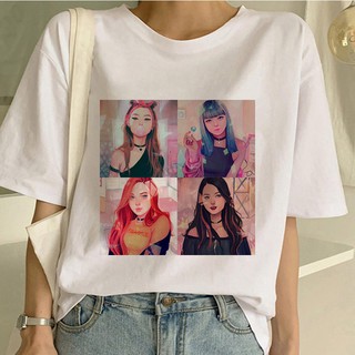 Áo Phông In Hình Vẽ Black Pink Cả Nhóm