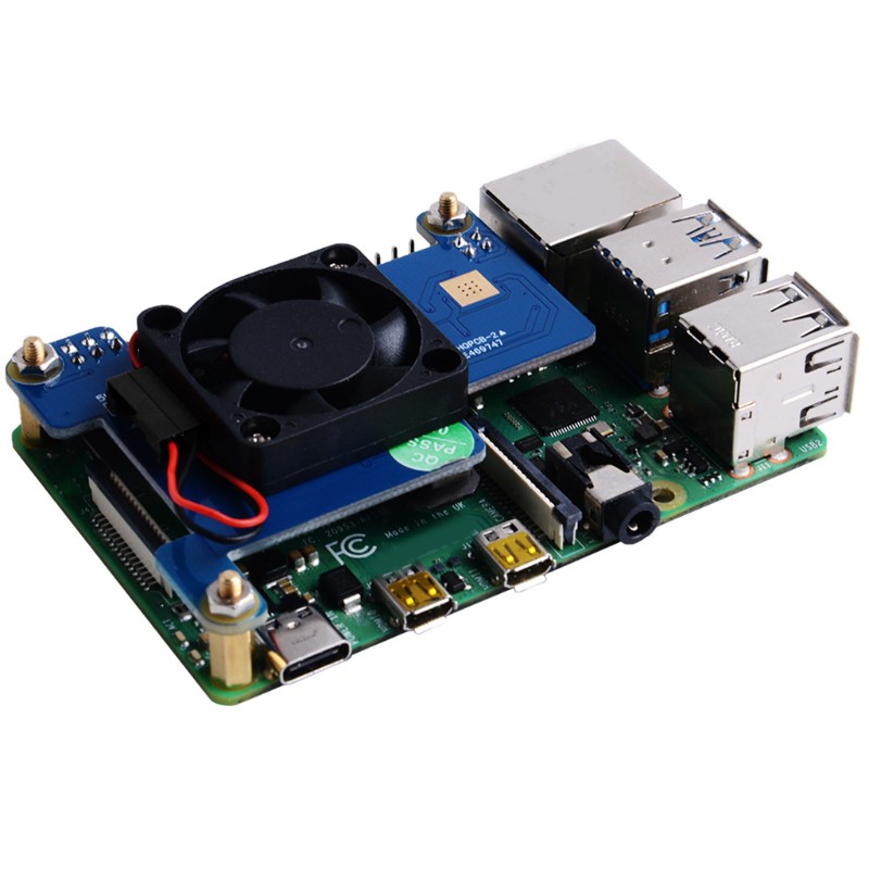 QJ  Ethernet POE Fan Power Over Ethernet Module Supports Raspberry Pi 4B/3B+