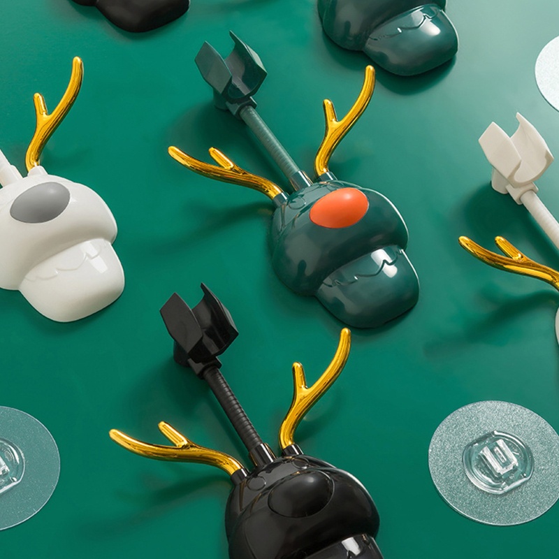 Siêu 360 Độ° Giá Đỡ Đầu Vòi Hoa Sen Tự Dính Kèm 2 Đầu Thay Thế Tiện Dụng