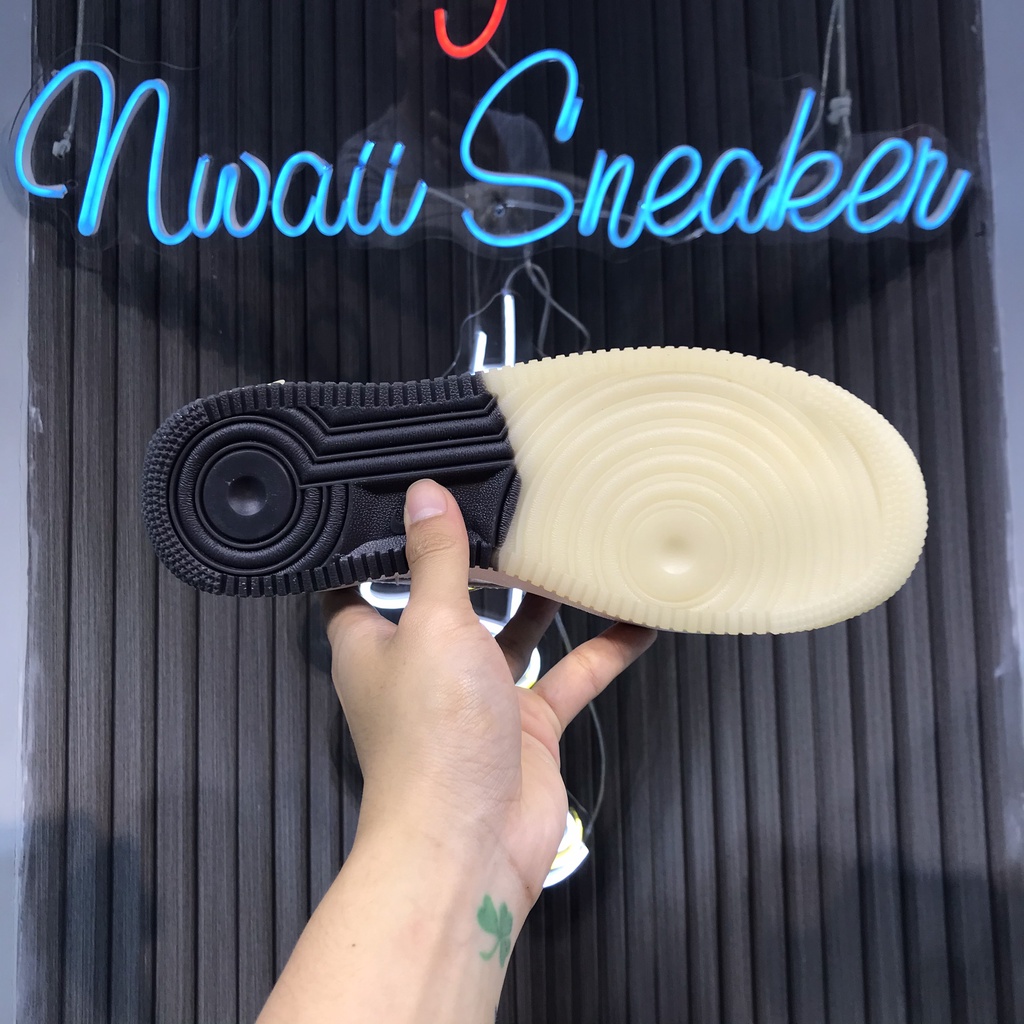 Giày Thể thao Sneaker AF Âm Dương, Đế đen trắng