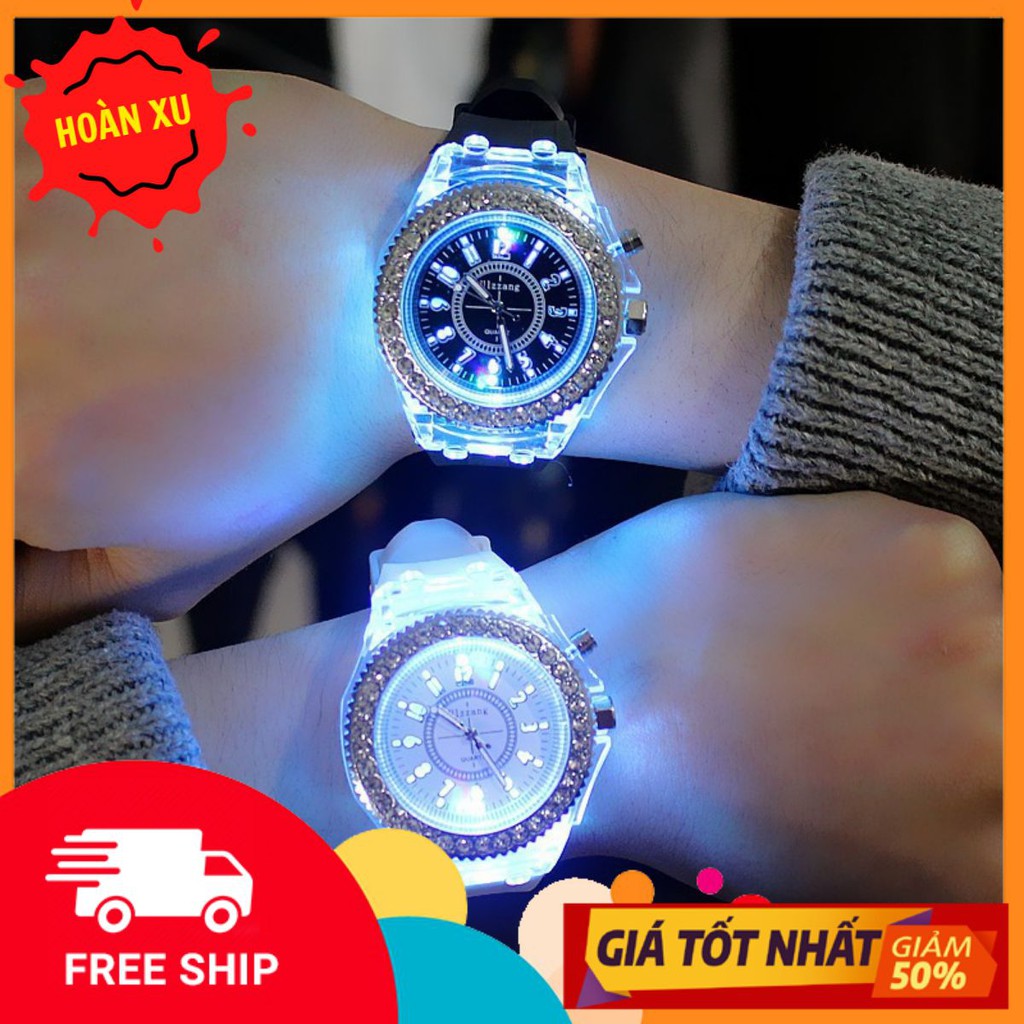 XẢ HÀNG - Đồng hồ LED nam nữ phát sáng cực đẹp LD1 2021- Honey shop