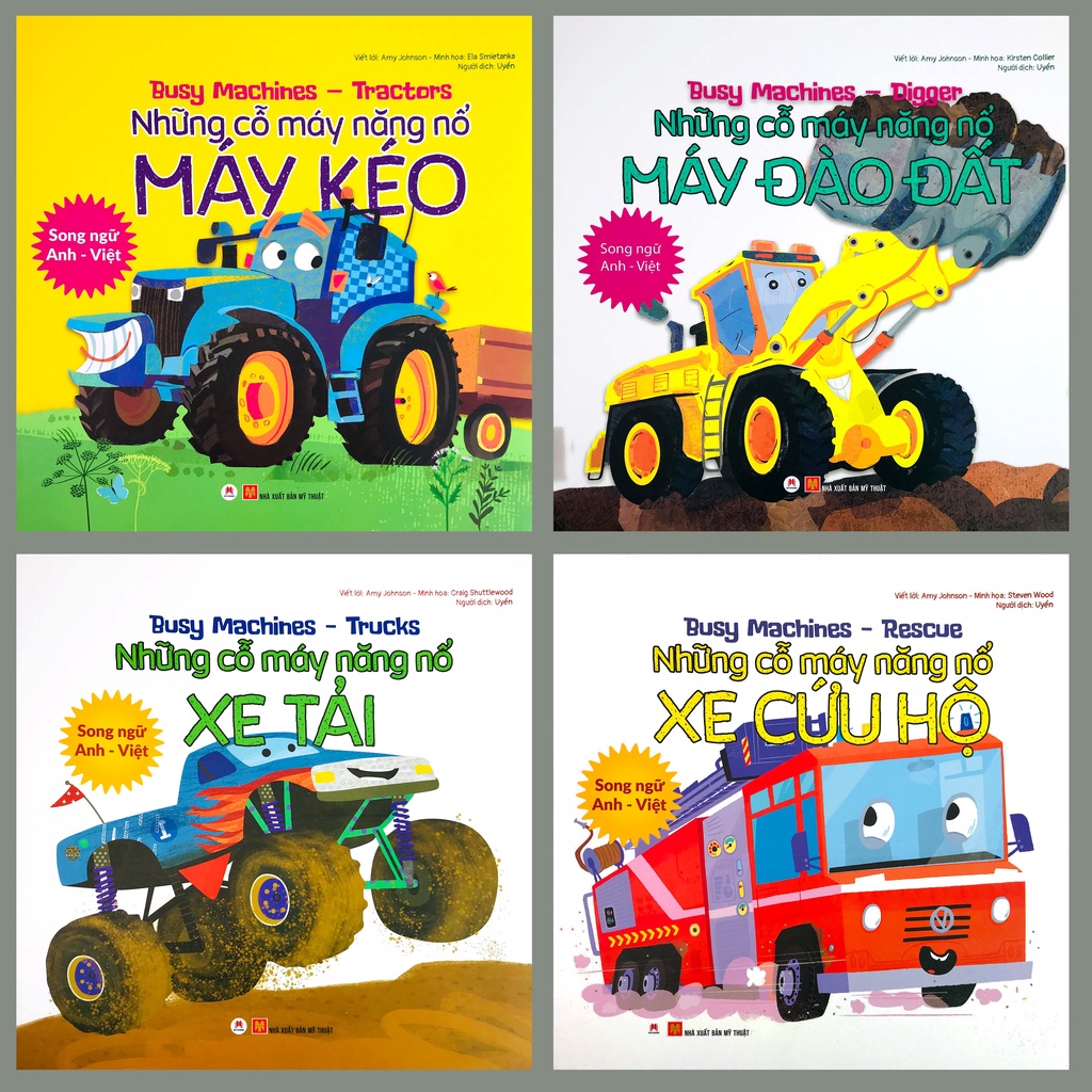 Sách Những Cỗ Máy Năng Nổ Song Ngữ Anh Việt (Bộ 4 Quyển, lẻ tùy chọn)