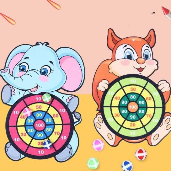 Bảng phi tiêu bóng dính - Đồ chơi Ném Bóng Gai Tặng Kèm 3 Bóng An Toàn Cho Bé Vui Chơi,Thỏa Sức Sáng Tạo