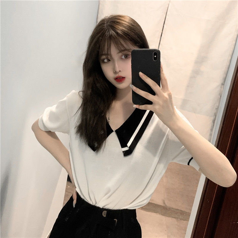 Áo Thun Polo Ngắn Tay Phong Cách Hàn Quốc Dành Cho Nữ | BigBuy360 - bigbuy360.vn