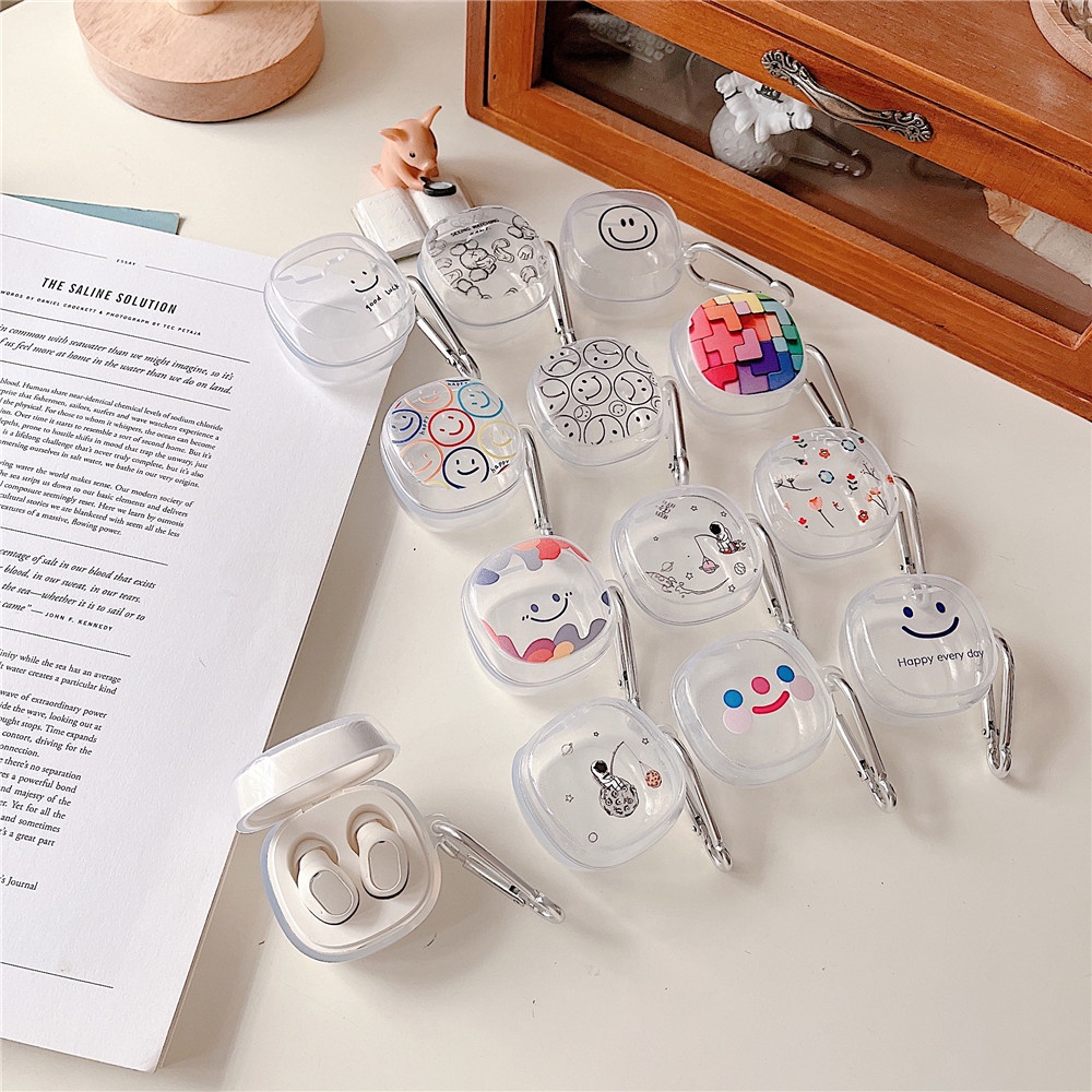 Vỏ Bảo Vệ Hộp Sạc Tai Nghe Baseus WM02 Mềm Trong Suốt Họa Tiết Phi Hành Gia Mặt Cười