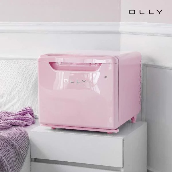 Tủ lạnh mini Olly OLR02 nội địa Hàn siêu xịn, siêu đẹp dung tích 24L cửa kéo ngăn siêu smart