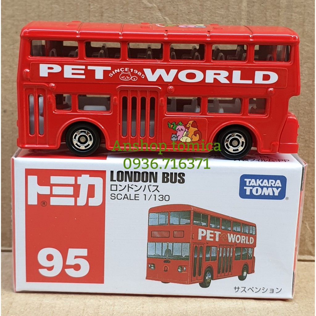 Mô hình xe bus 2 tầng màu đỏ tomica Nhật Bản No95 (Có Hộp)