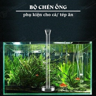 Bộ chén ống tép thuỷ tinh dài 25 30 cmi phụ kiện cho cá - tép ăn-