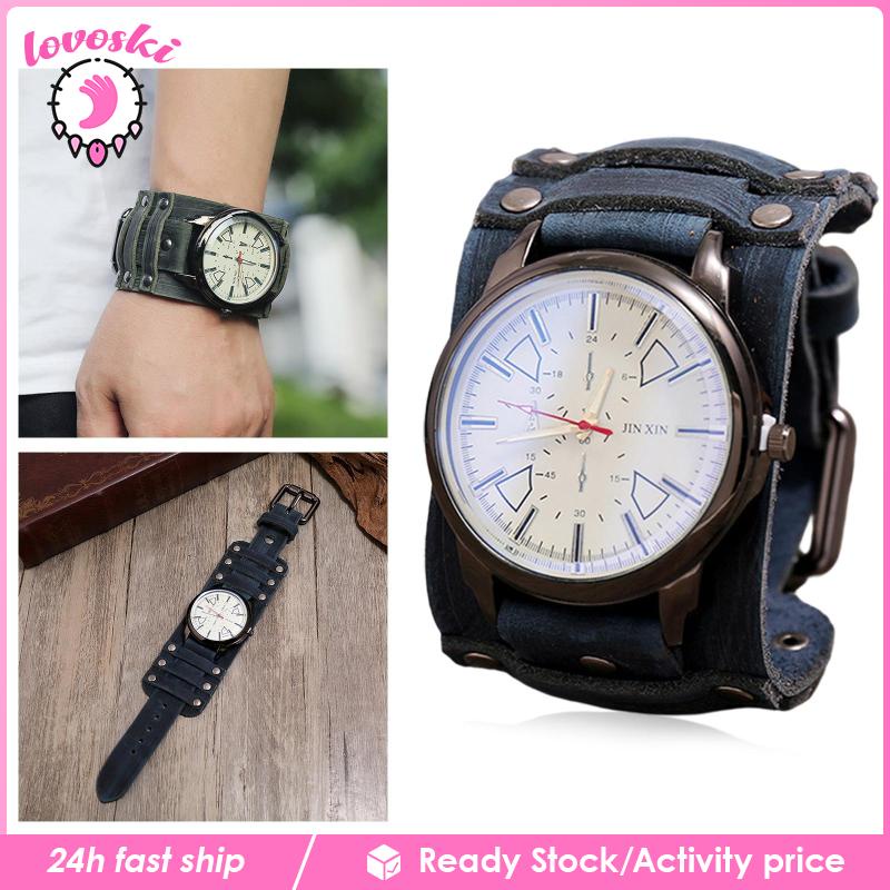 Đồng Hồ Nam Dây Da Thật Phong Cách Retro