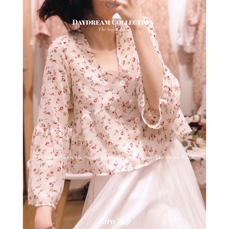 Áo babydoll Kiro Sugar Town voan bồng bềnh