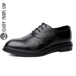 Giày tây nam công sở hàng hiệu cao cấp buộc dây giaynamvip giày oxford nam đẹp da bò gnk15